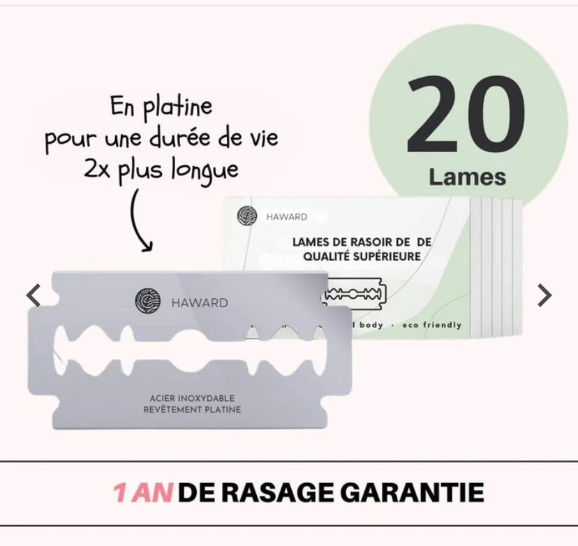 20 Lames de rasoir