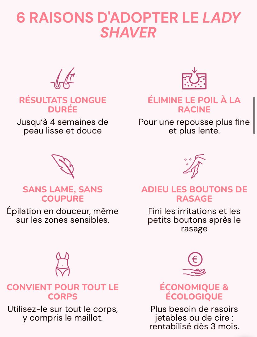 LADY SHAVER • ÉPILATEUR ÉLECTRIQUE