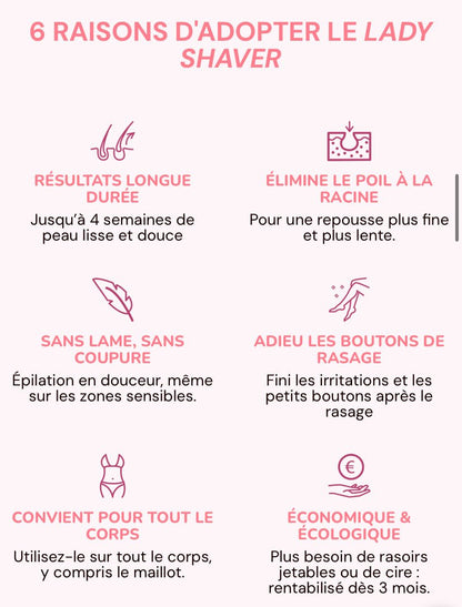 LADY SHAVER • ÉPILATEUR ÉLECTRIQUE